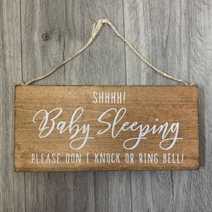 Baby Sleeping Door Sign